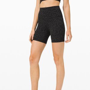 Lululemon Align Short 6" - Camo Deep Coal Multi / Black - Size 4